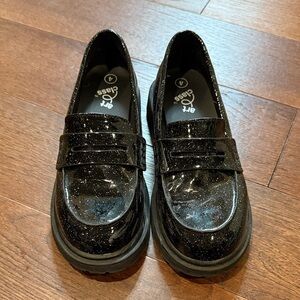 art class Black Sparkle Kids Dress Shoes